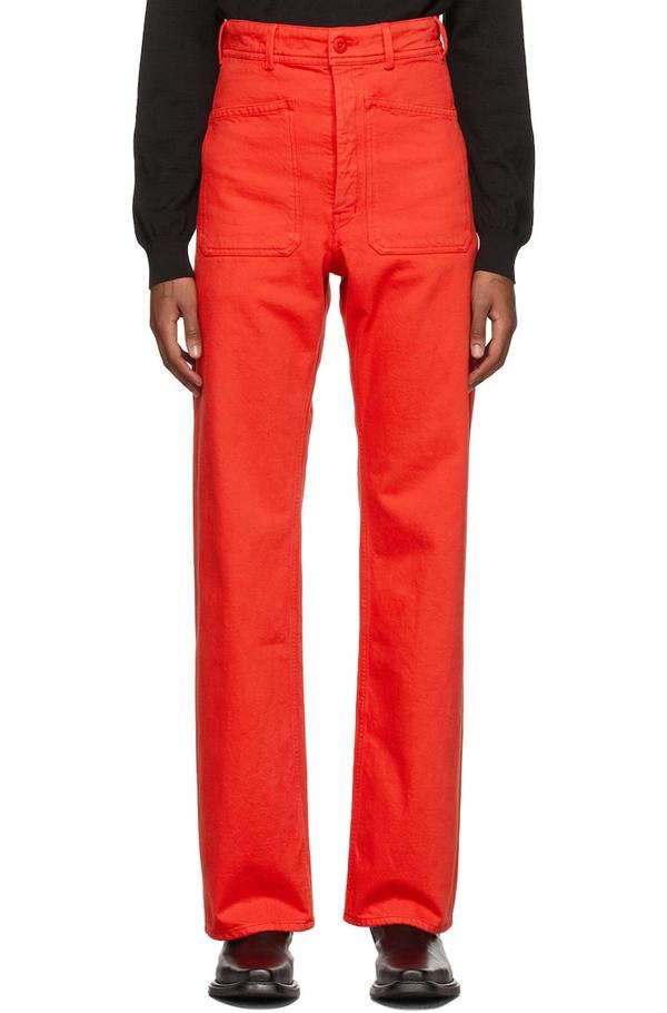 LEMAIRE デニムセーラーパンツ 46 レッド Lemaire Sailor Jeans - Red | Garmentory