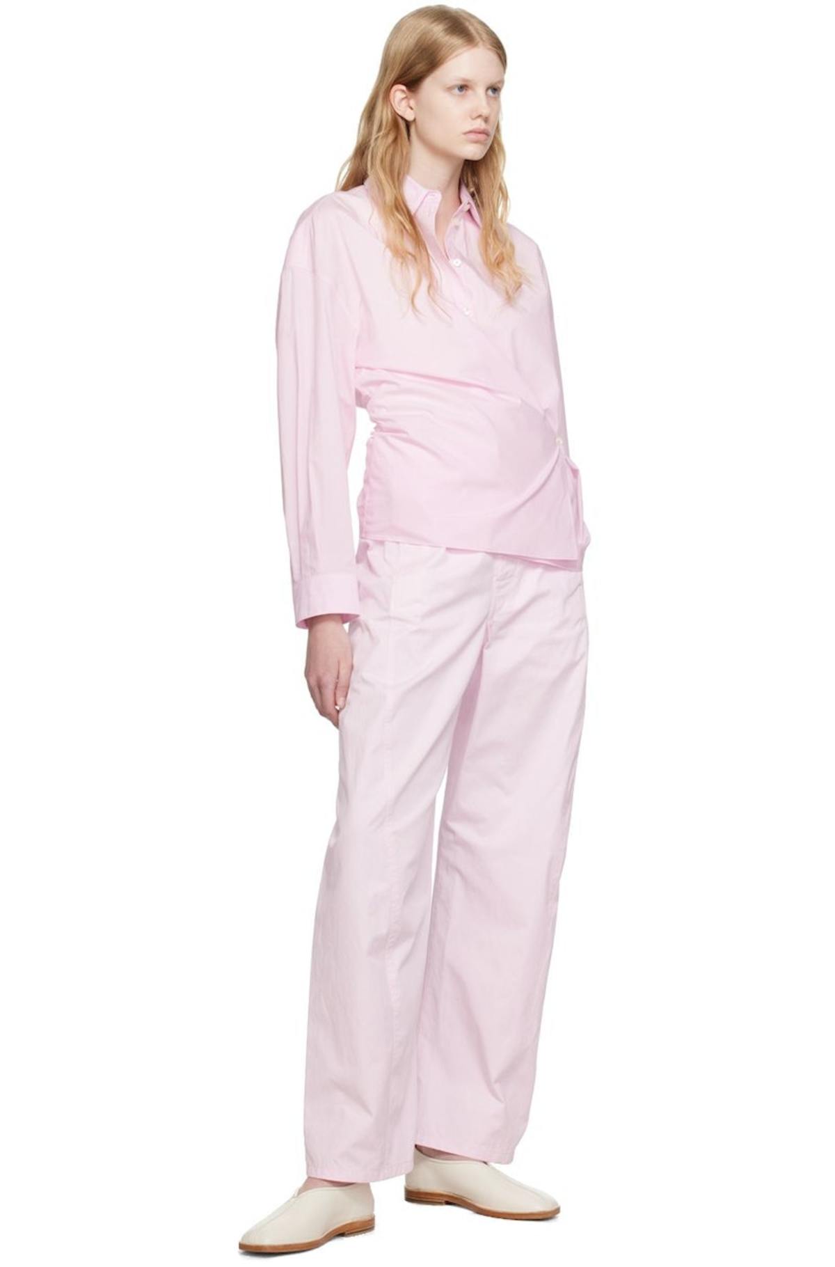 Lemaire Light Belt Twisted Trousers - Pink | Garmentory