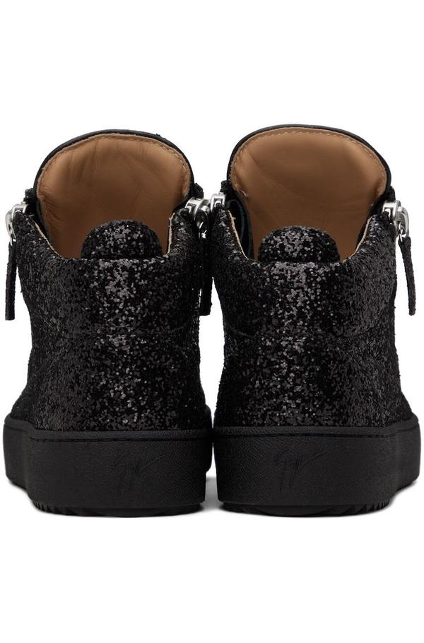 Giuseppe Zanotti Glitter Kriss Sneakers - Black | Garmentory display picture 3