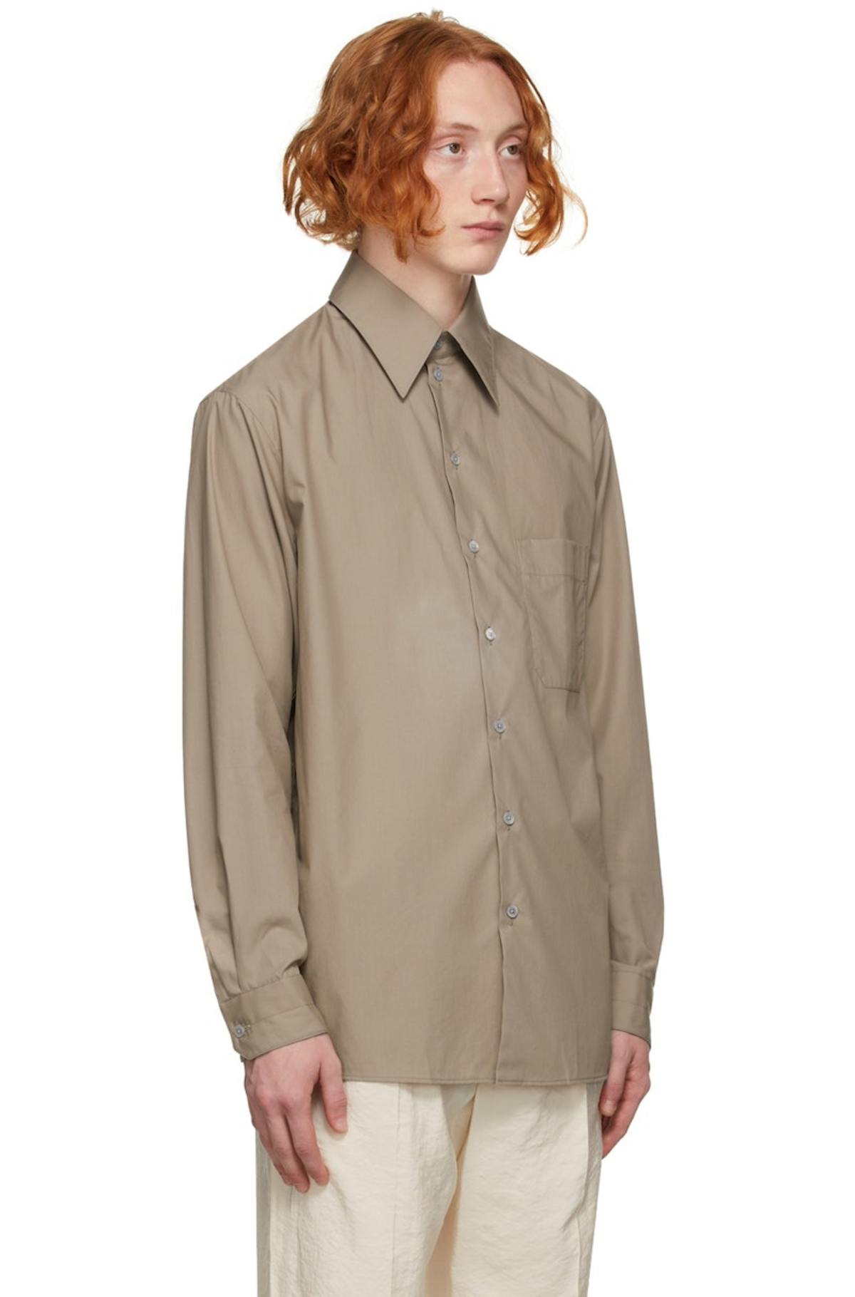 トップス Lemaire regular collar shirt Lemaire Regular Collar L/S Shirt Nude | Cultizm