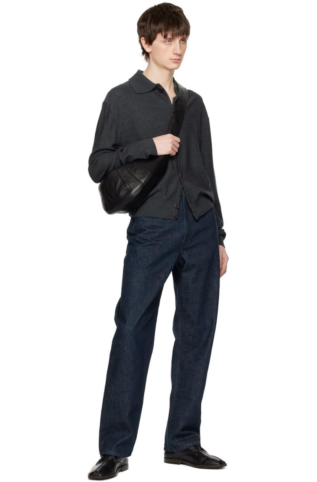 Lemaire Convertible Collar Cardigan - Gray | Garmentory