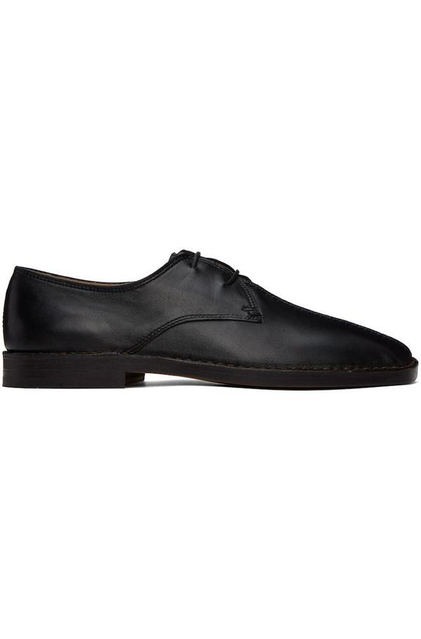 LEMAIRE Black Flat Laced Derbies | Garmentory