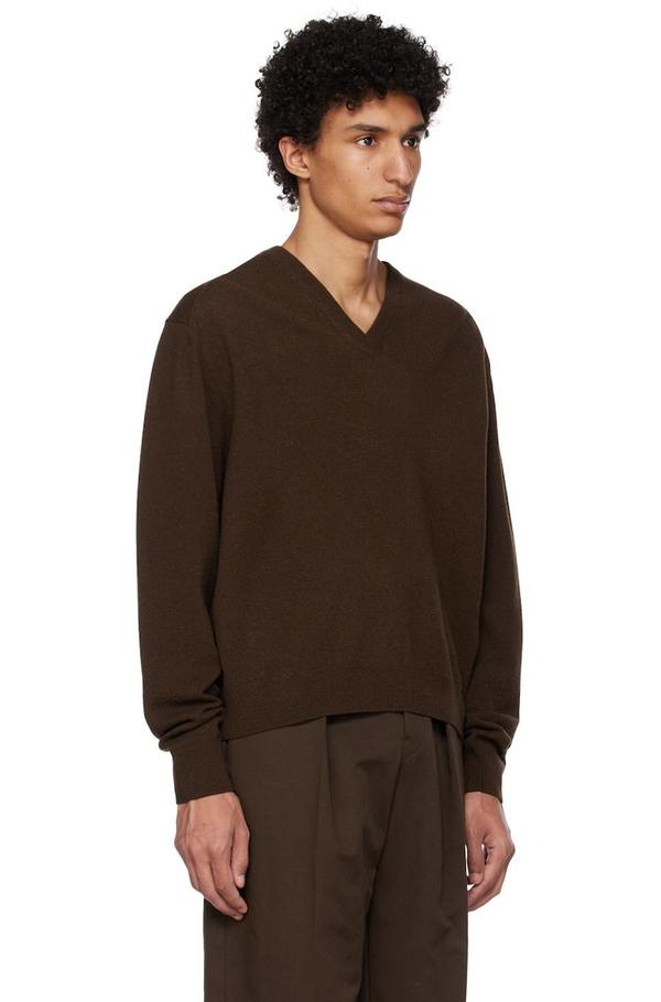 Lemaire V-Neck Sweater - Brown | Garmentory