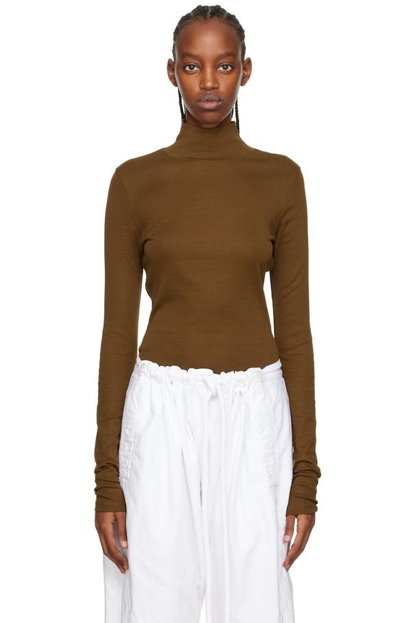 LEMAIRE Brown Second Skin Turtleneck | Garmentory