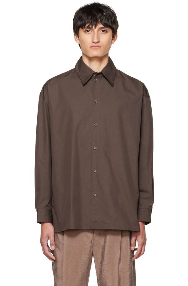 LEMAIRE ツイストシャツ　ブラウン LEMAIRE Twisted Shirt - Brown | Garmentory