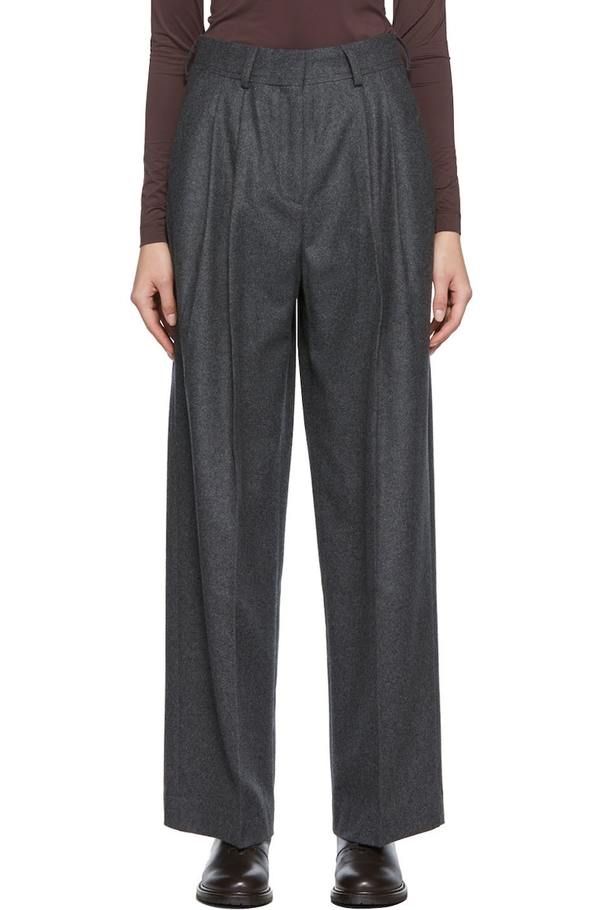 House of Dagmar Valentina Flannel Trousers Grey Garmentory