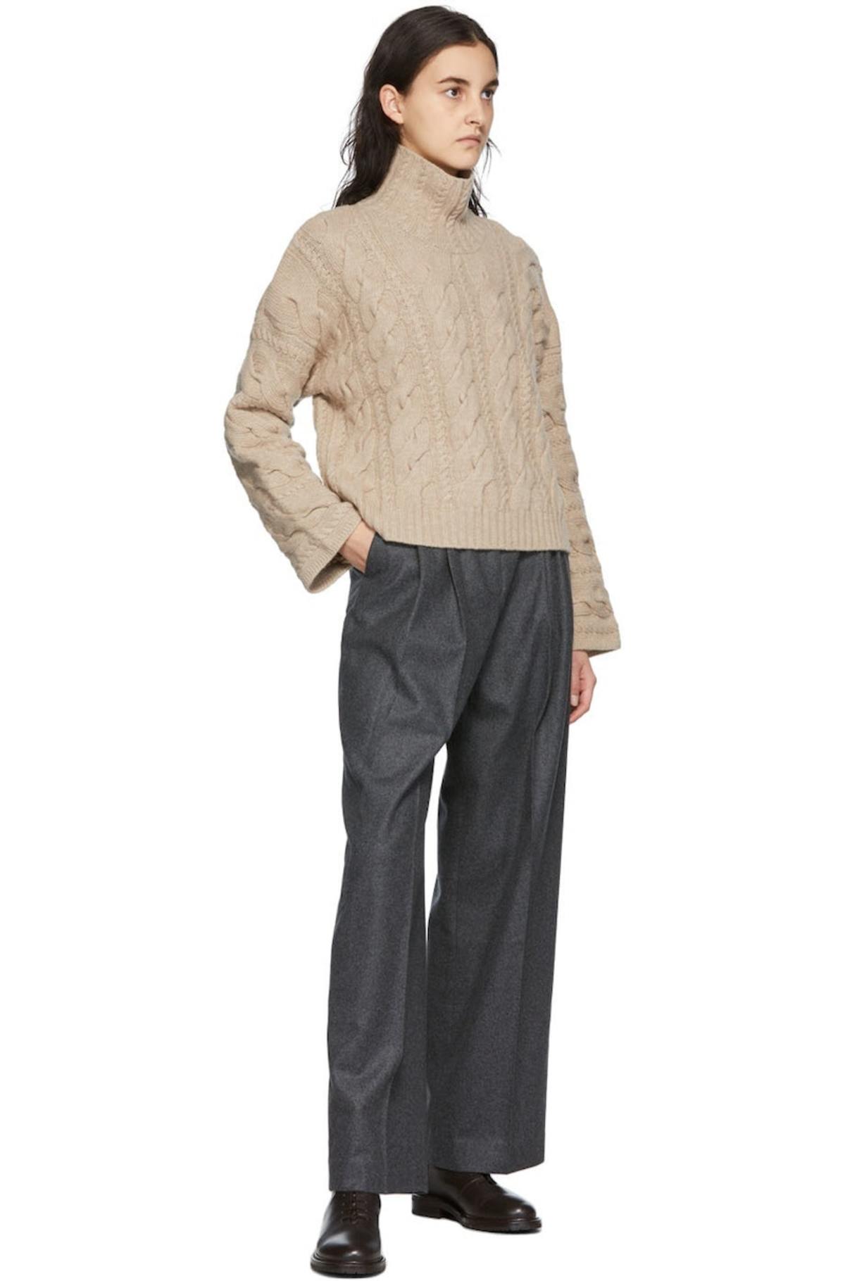 House of Dagmar Valentina Flannel Trousers Grey Garmentory