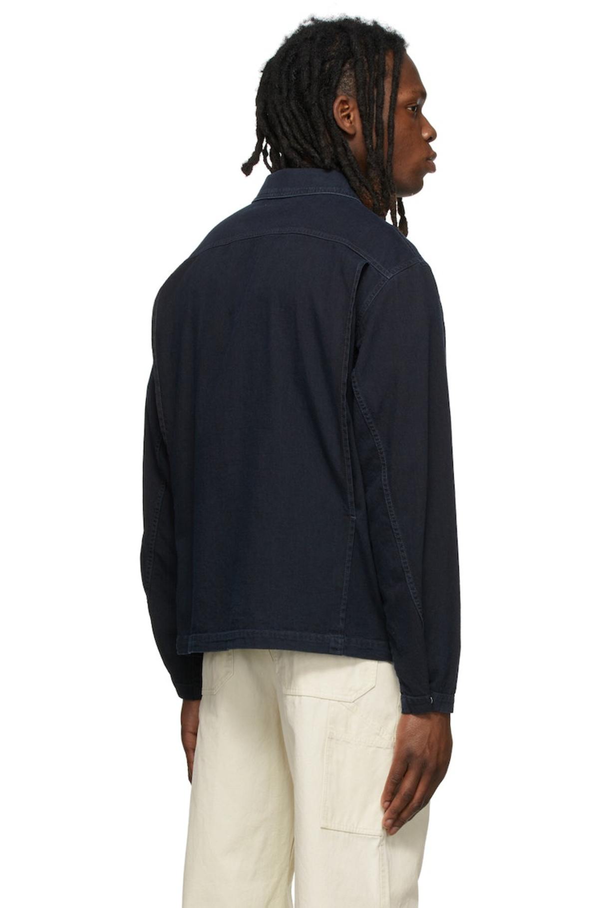 Lemaire Zipped Denim Jacket - Indigo | Garmentory