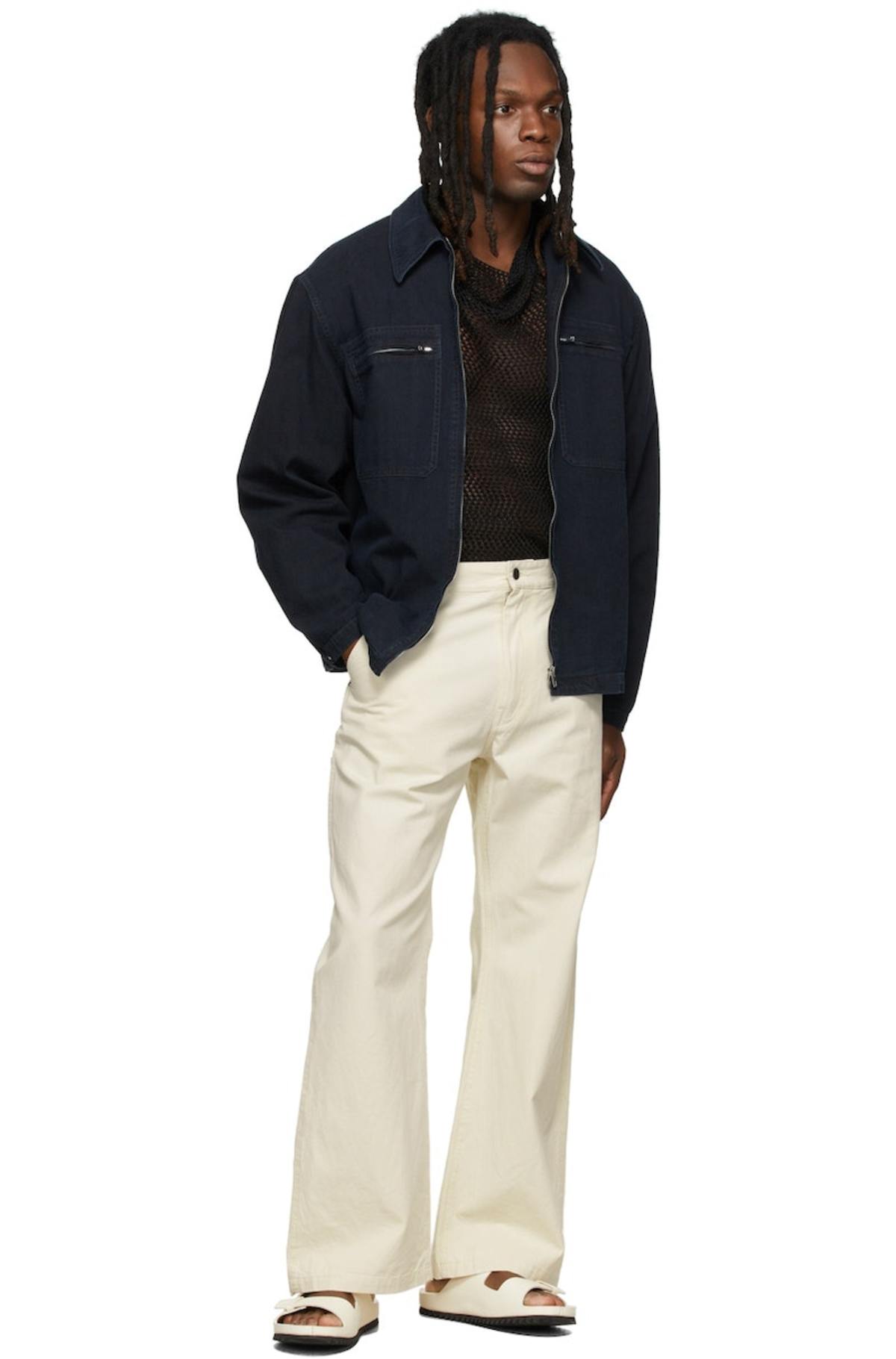 Lemaire Zipped Denim Jacket - Indigo | Garmentory