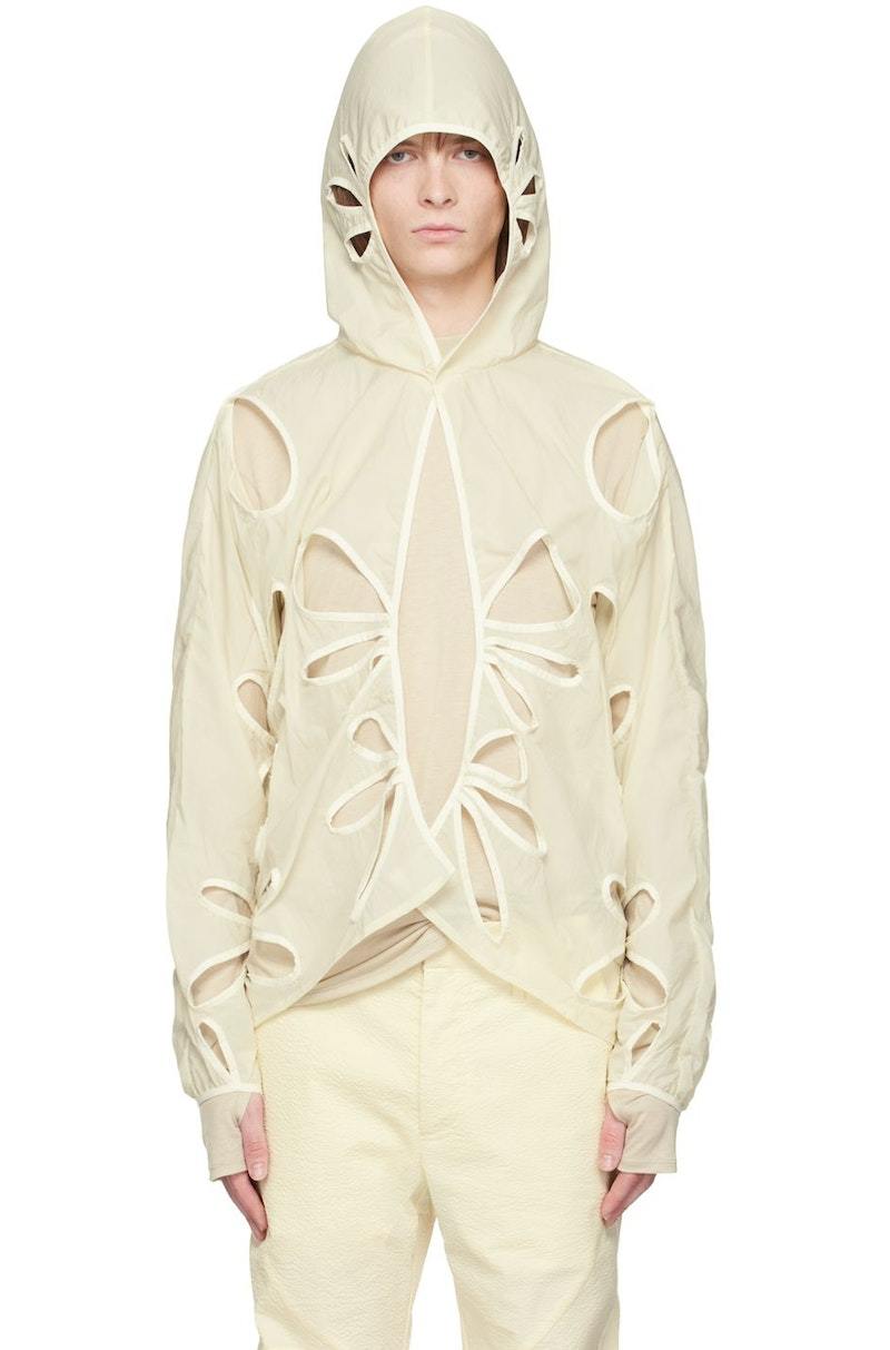 POST ARCHIVE FACTION (PAF) Cutout Jacket - Off White | Garmentory