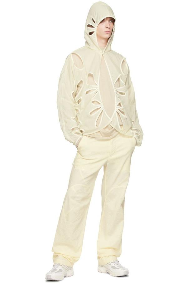 POST ARCHIVE FACTION (PAF) Cutout Jacket - Off White | Garmentory