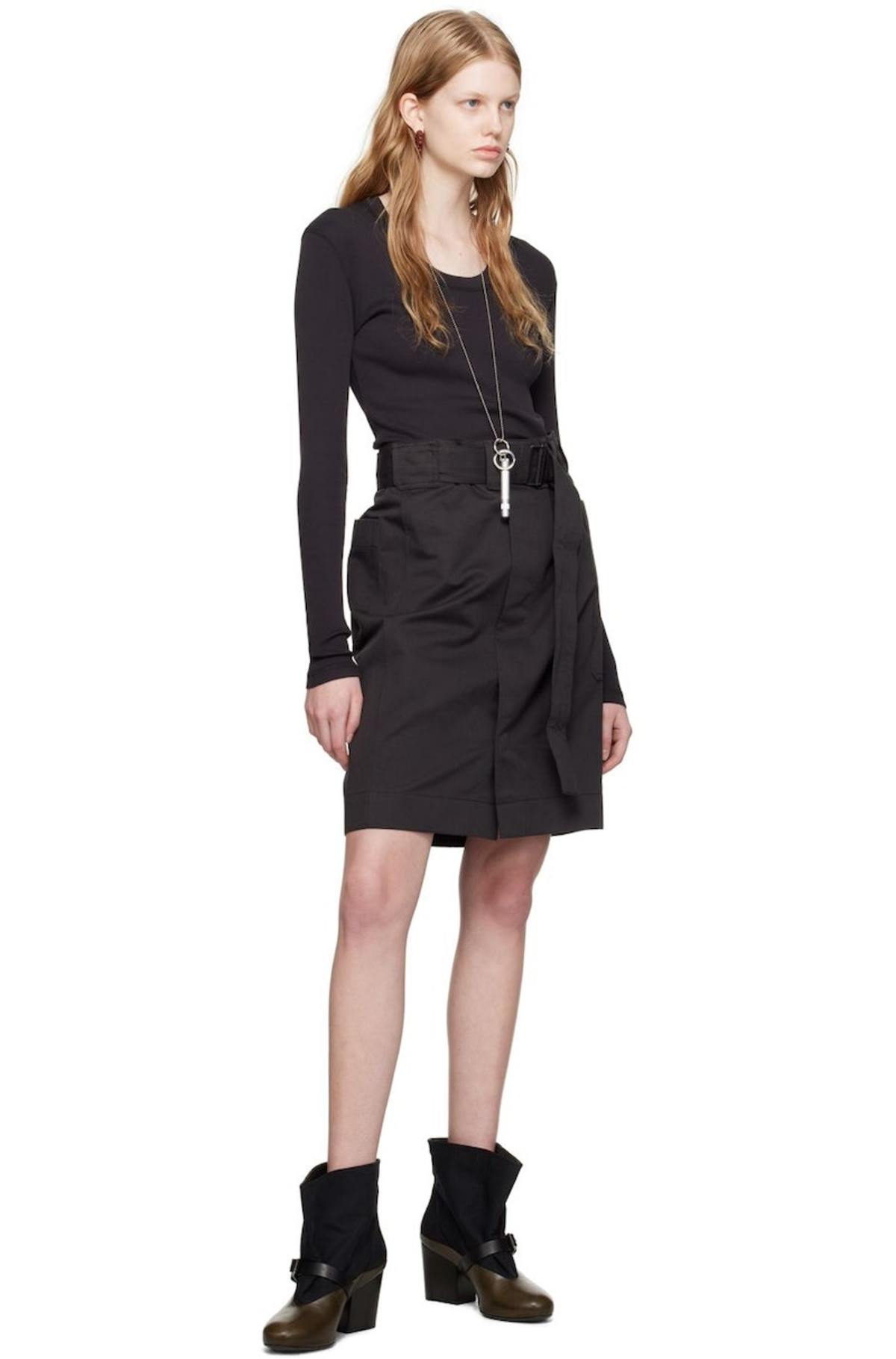 Lemaire Apron Midi Skirt - Black | Garmentory