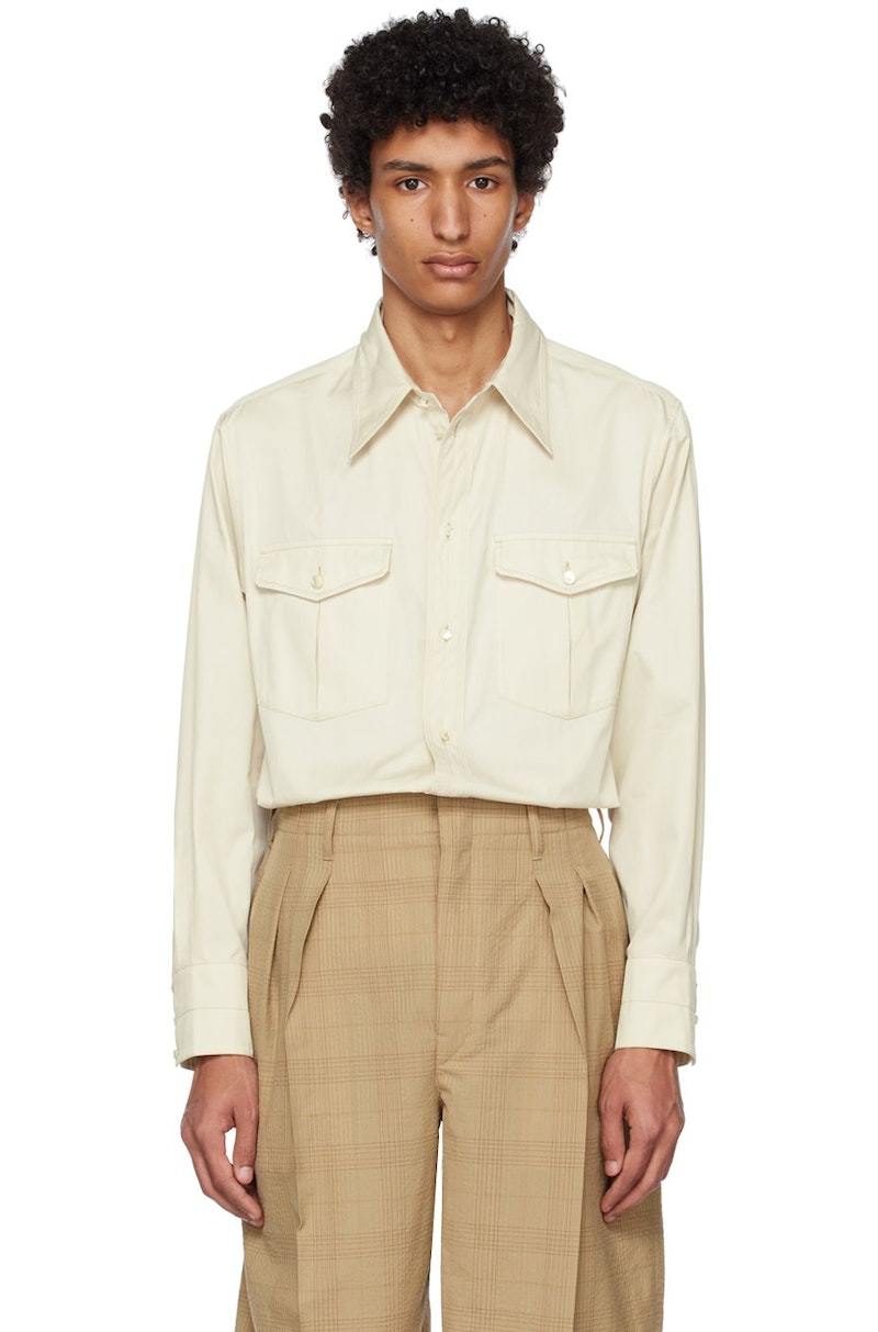 【関税・送料込み】LEMAIRE T-SHIRTS BEIGE COTTON T-SHIRT Beige Twisted T-Shirt by LEMAIRE on Sale