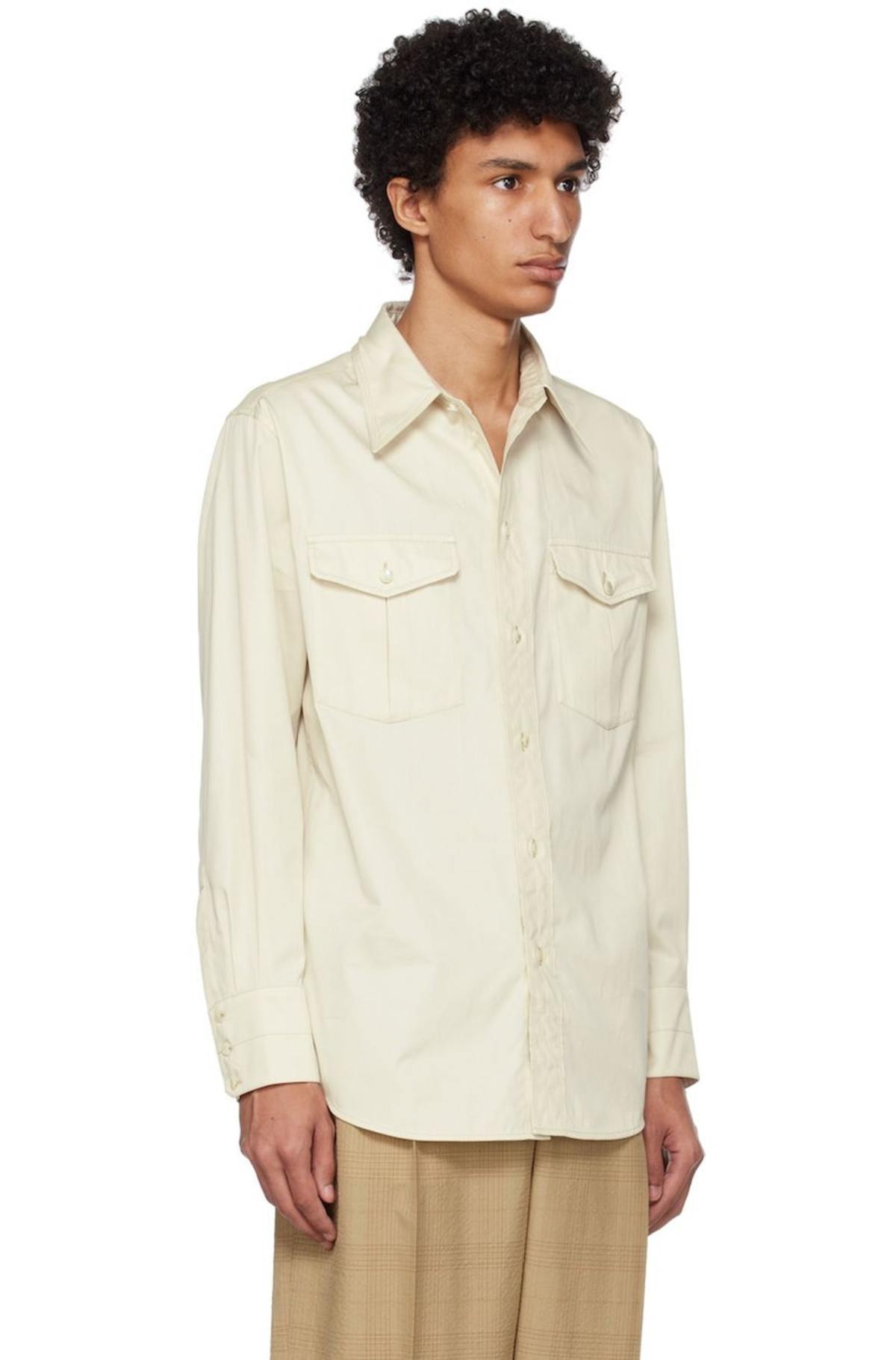 Lemaire Western Shirt - Beige | Garmentory