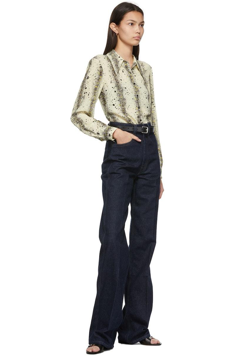 Lemaire Reversed Thin Belt Black Garmentory