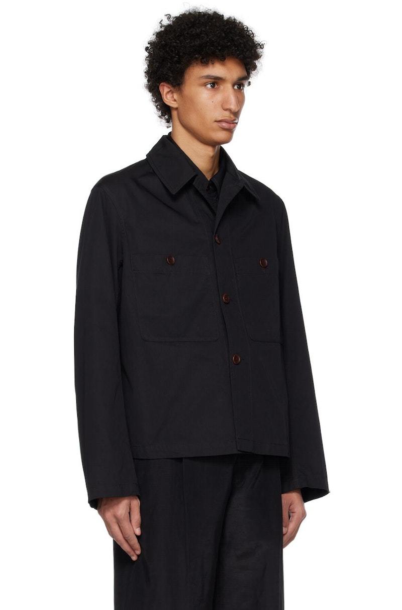 Lemaire Convertible Collar Jacket - Black | Garmentory