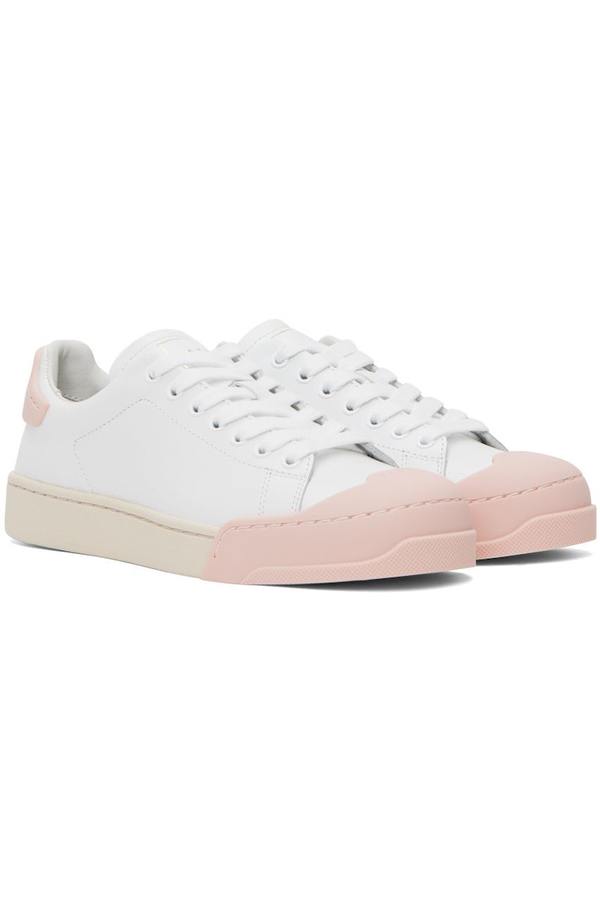 ■MARNI■ DADA BUMPER SNEAKERS WHITE LIGHT PINK SNZU013401P5 Marni Dada Bumper Sneakers - Lilly White/Light Pink | Garmentory