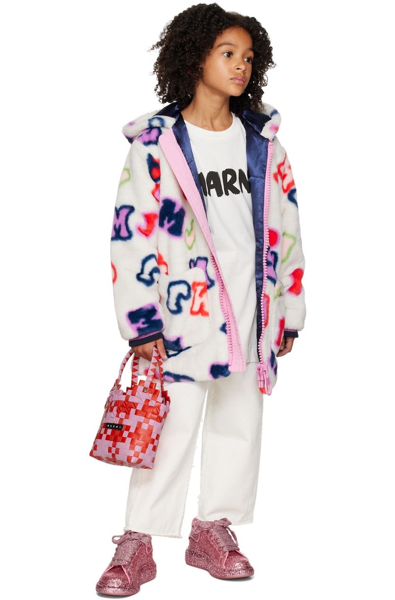 Kids Marni Diamond Basket Tote - Pink/Red | Garmentory Kids Marni Diamond Basket Tote - Pink/Red | Garmentory