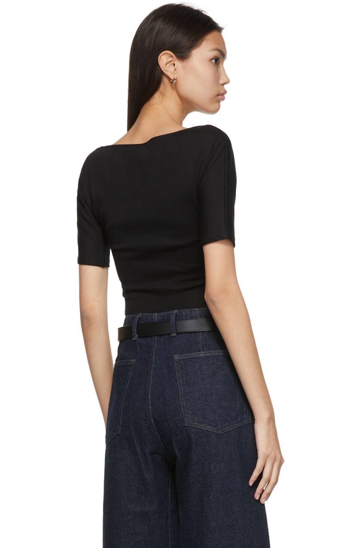 LEMAIRE Black Second Skin T-Shirt | Garmentory