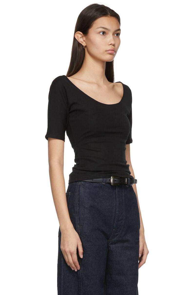 LEMAIRE Black Second Skin T-Shirt | Garmentory