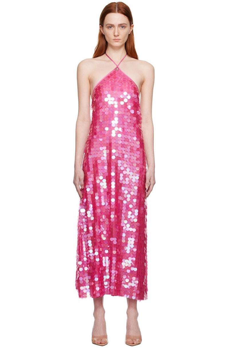 strapless open back dress The Exercise Dress in Juicy Fruit main image 0