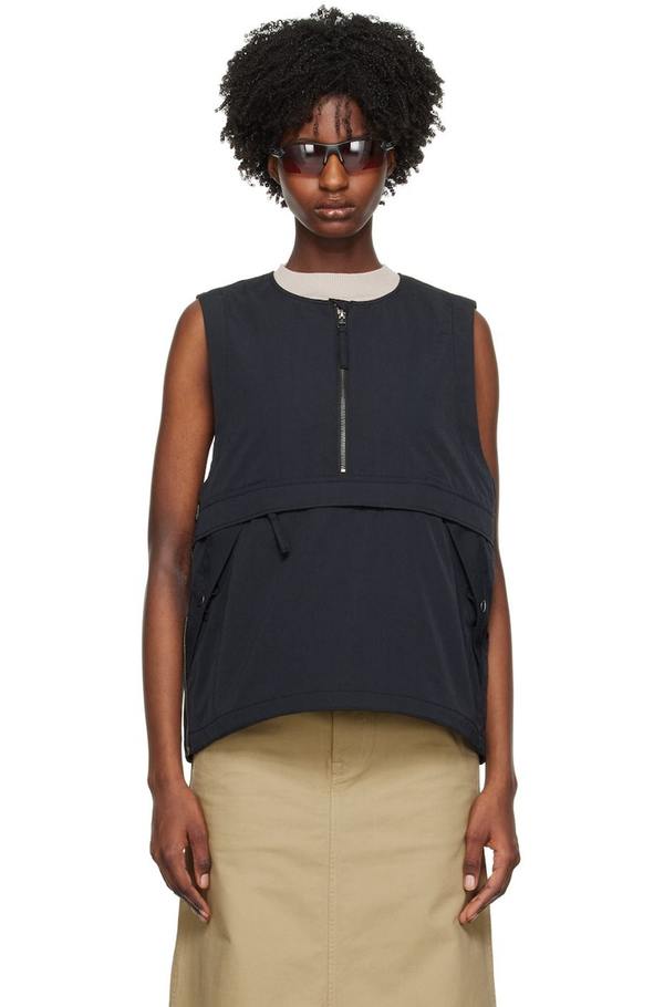 Snow Peak Takibi Weather Cloth Vest - Black | Garmentory