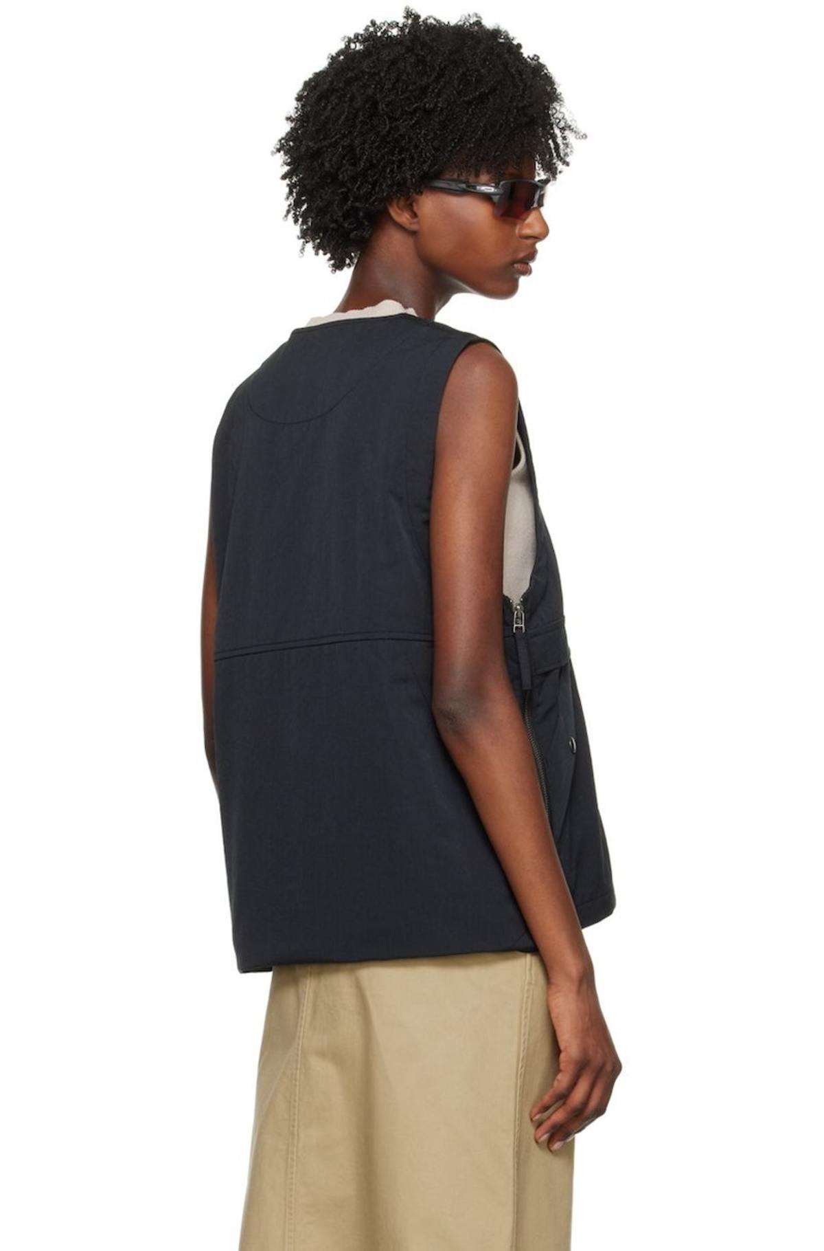Snow Peak Takibi Weather Cloth Vest - Black | Garmentory