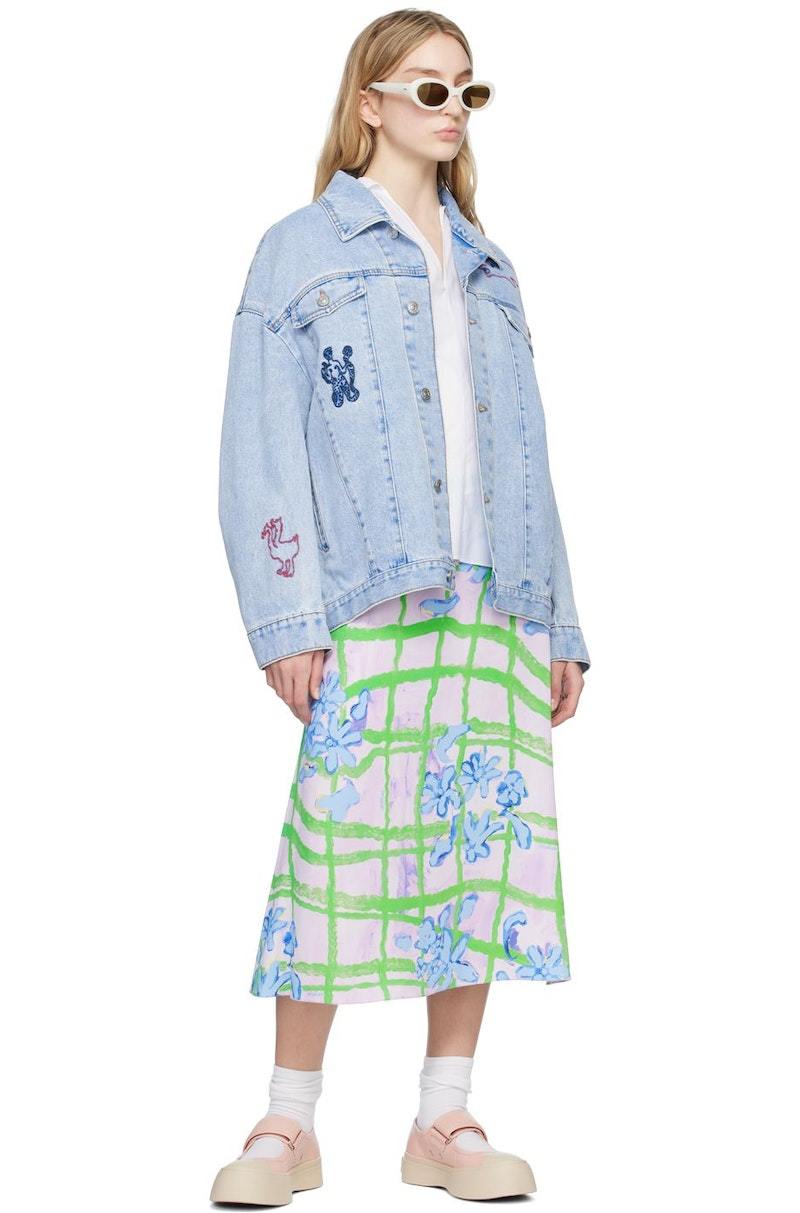 Marni Floral Midi Skirt - Mauve | Garmentory