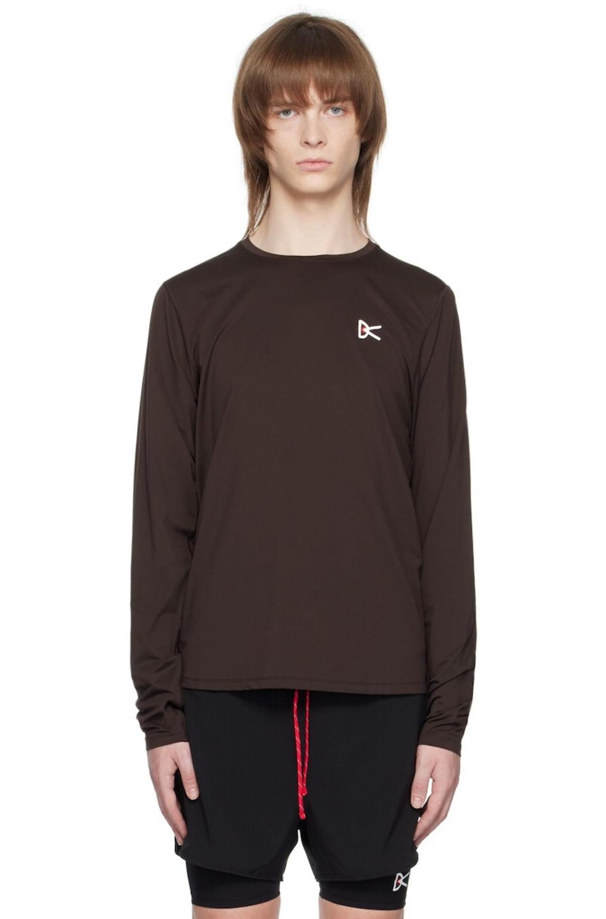 District Vision Deva Long Sleeve T-Shirt - Brown | Garmentory