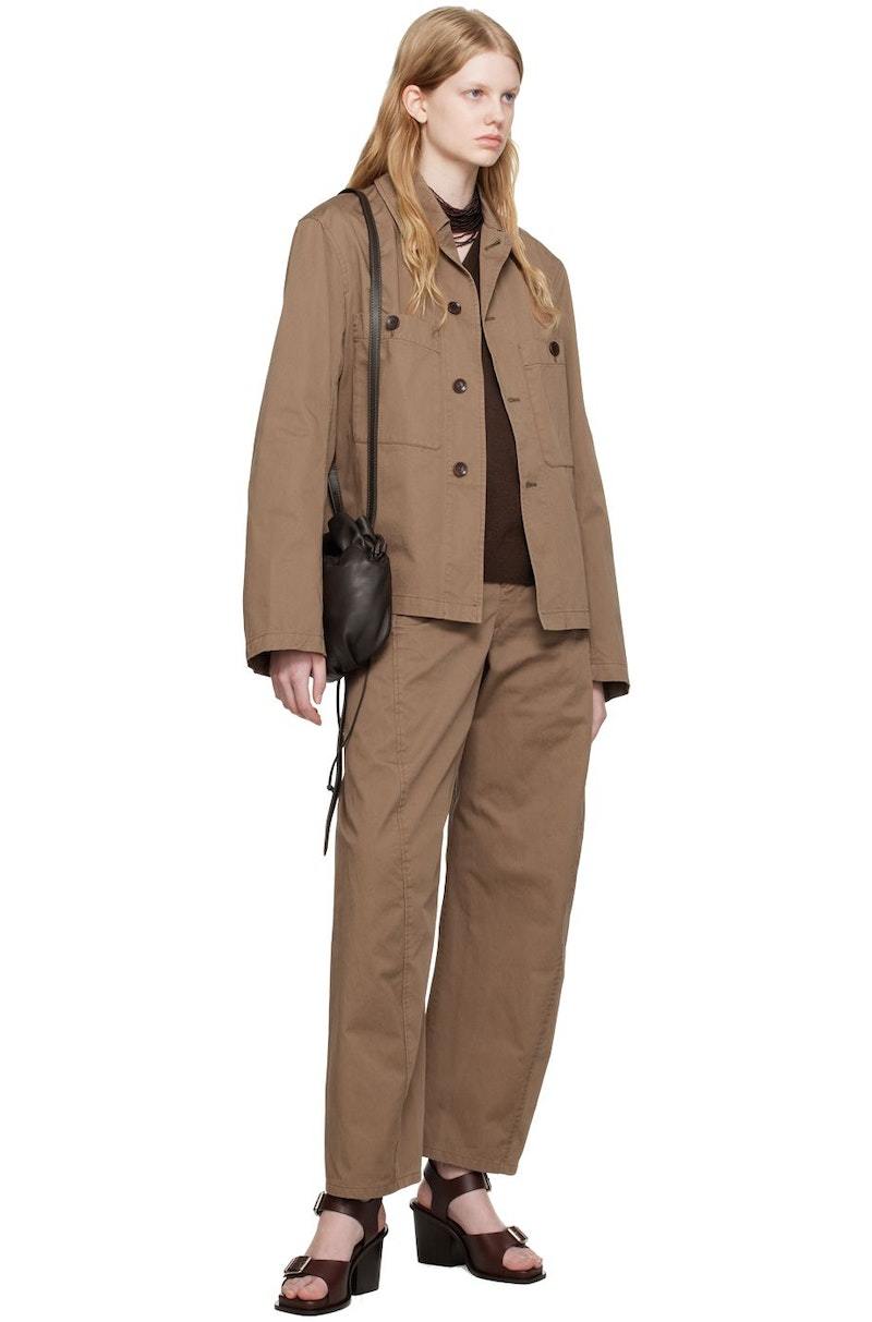Lemaire Military Overcoat Lemaire Brown Wool Military Trench