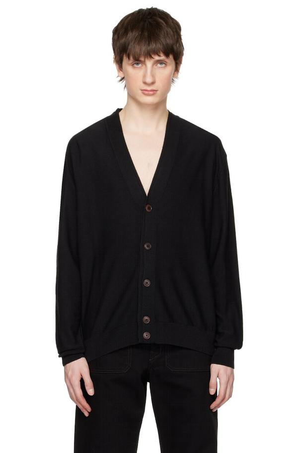 Lemaire Twisted Cardigan - Black | Garmentory