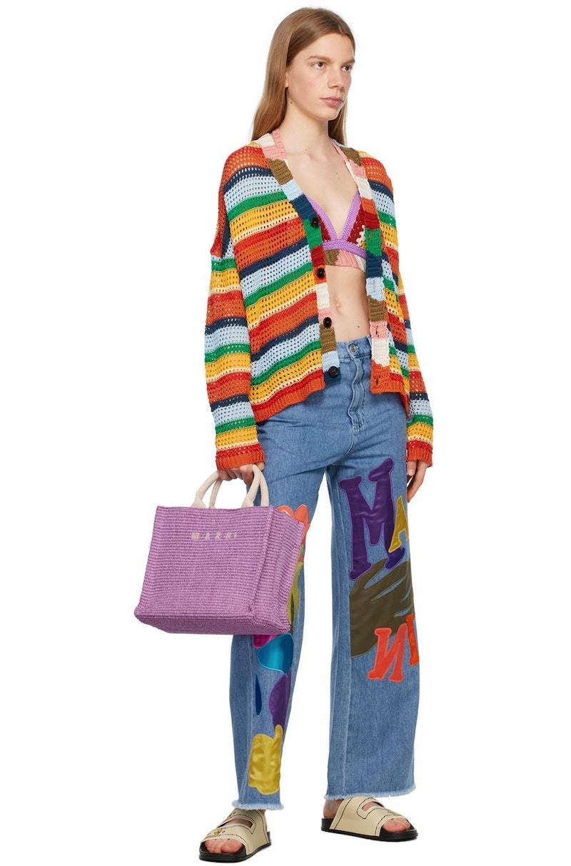 Marni Small East West Tote - Purple | Garmentory