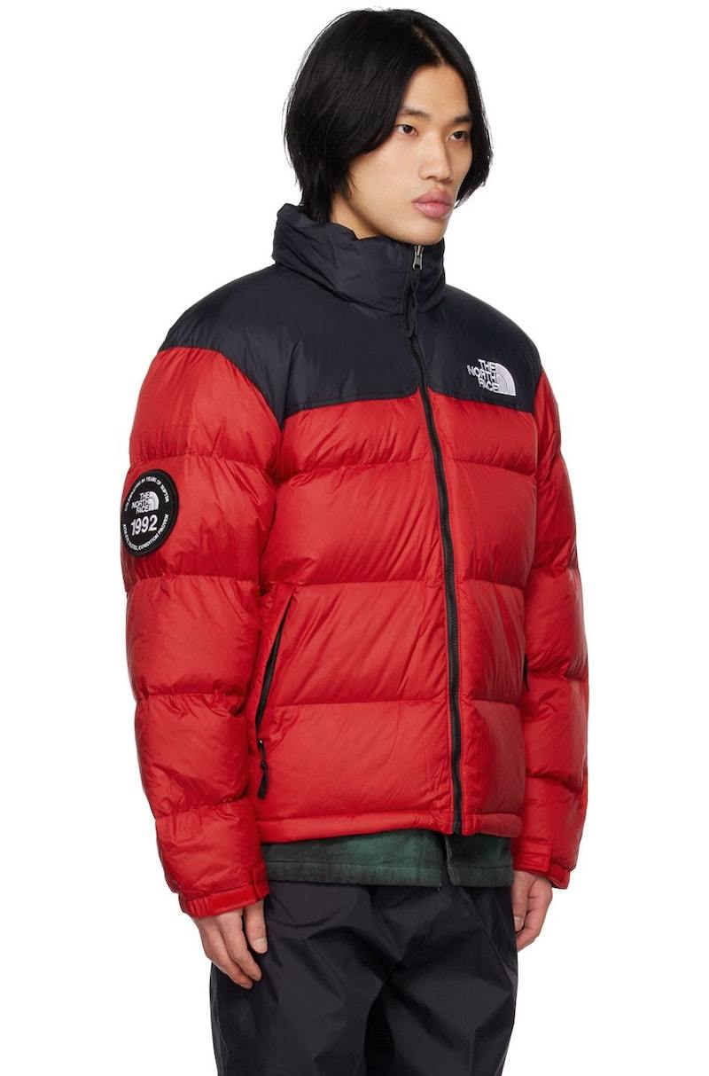 XL North Face US ノースフェイス1992 ヌプシジャケット 赤黒 The