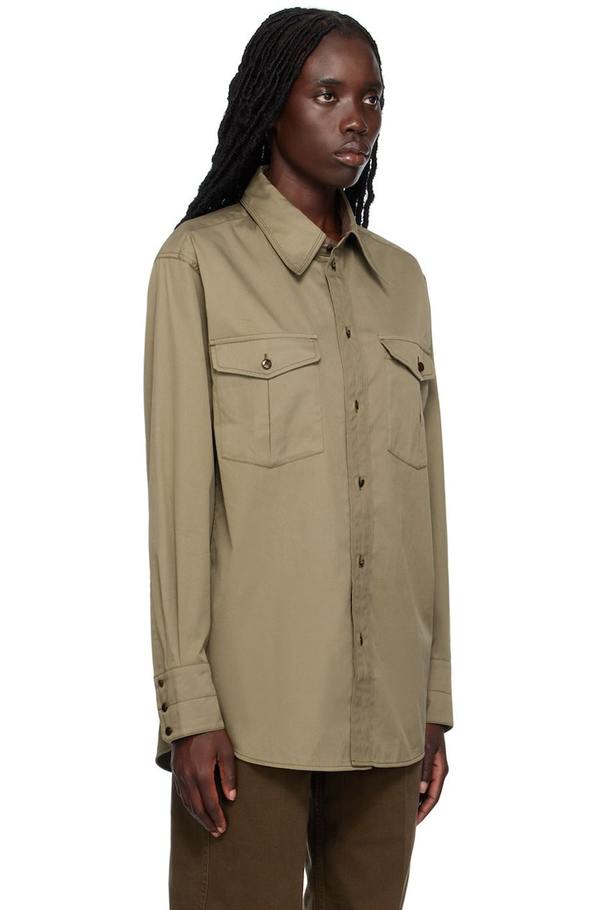 Lemaire Brown Western Shirt -Squirrel Brown | Garmentory