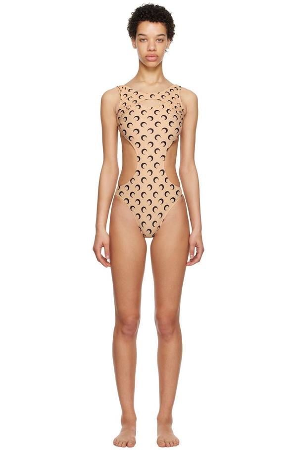 人気アイテム Swimsuit Piece One Printed SERRE MARINE - Garmentory | Tan ワンピース