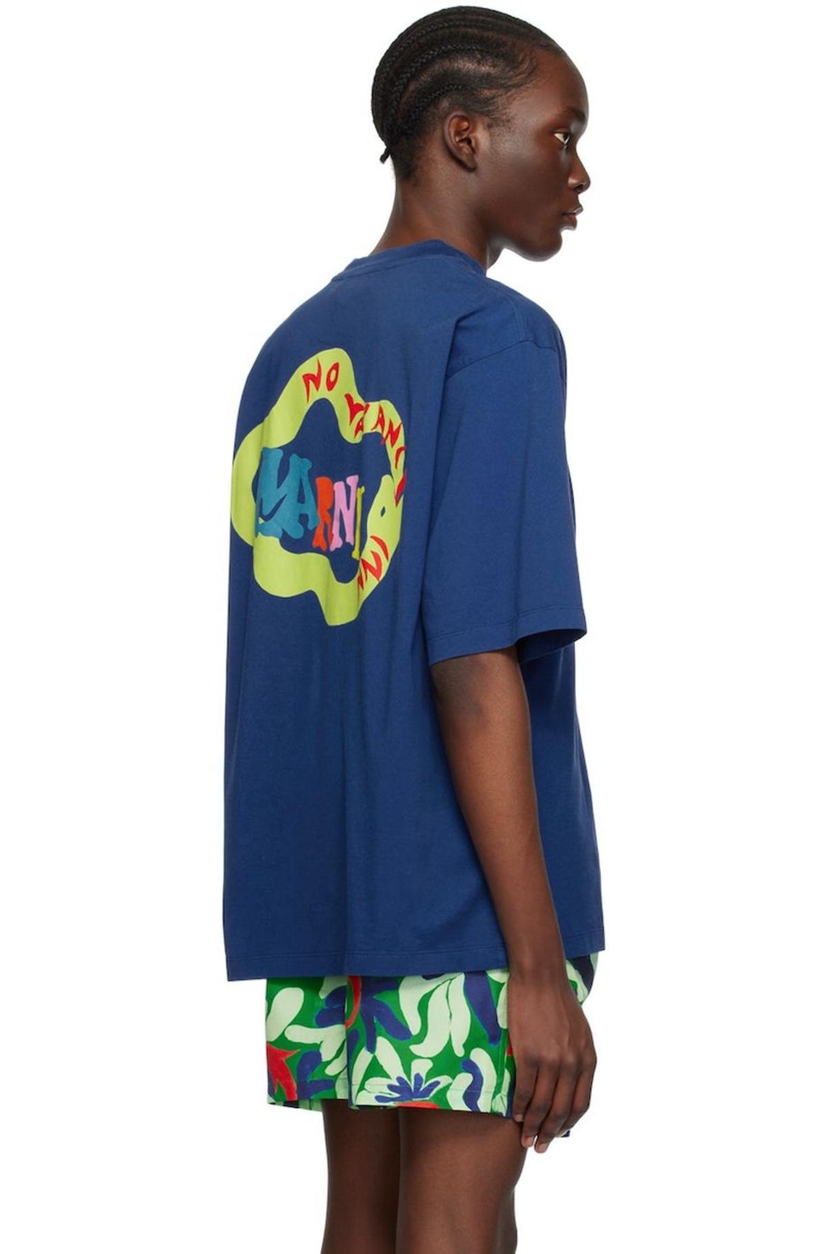 ☆MARNI☆ No Vacancy In Snake Logo Print Short Sleeve T-Shir Marni-x-No-Vacancy-Inn-Snake-