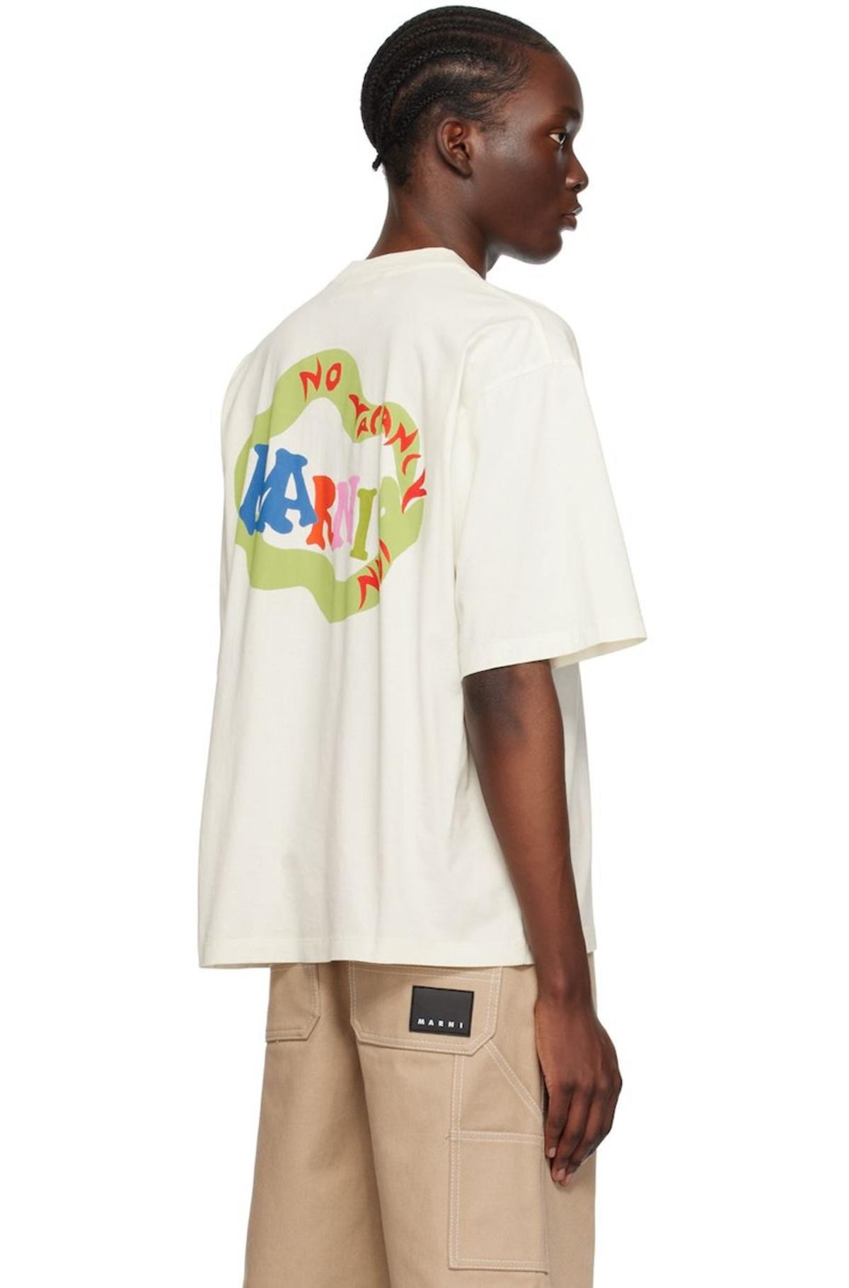 MARNI☆NO VACANCY INN SNAKE LOGO PRINT SHORT SLEEVE T SHIRT Marni x No Vacancy Inn Snake Logo T-Shirt - Royal – Feature