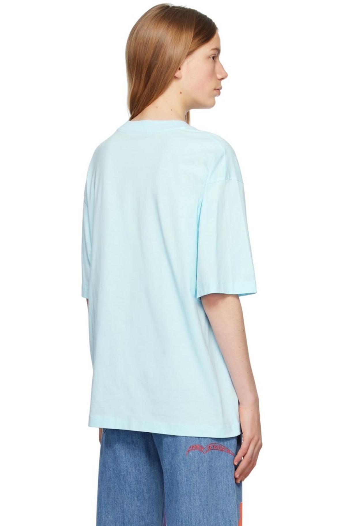 Marni Blue Printed T-Shirt - Mineral ice | Garmentory