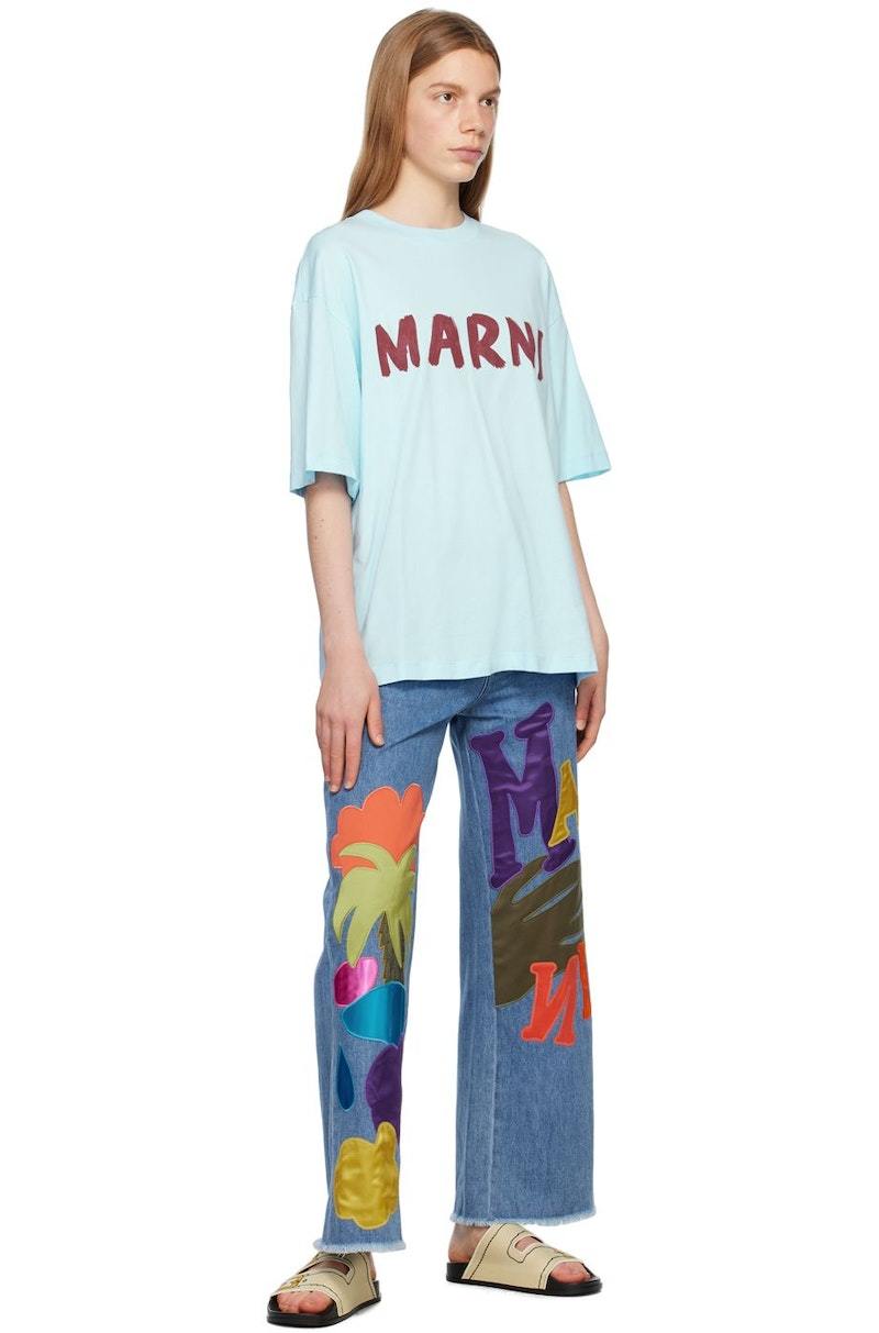 ★MARNI★ 3 Pack Short Sleeve T-Shirt Mineral Ice THJE0211X0 Marni Marni Short-Sleeve T-Shirt 'Mineral Ice' | goat