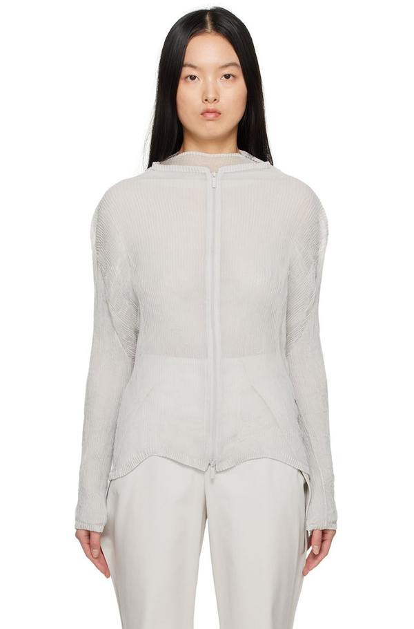 Issey Miyake Chiffon Twist 1 Jacket - Gray | Garmentory