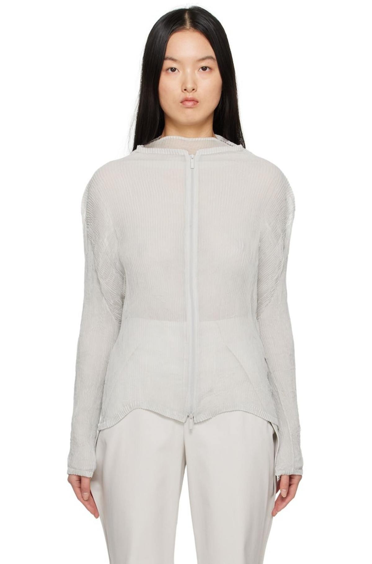 Issey Miyake Chiffon Twist 1 Jacket - Gray | Garmentory