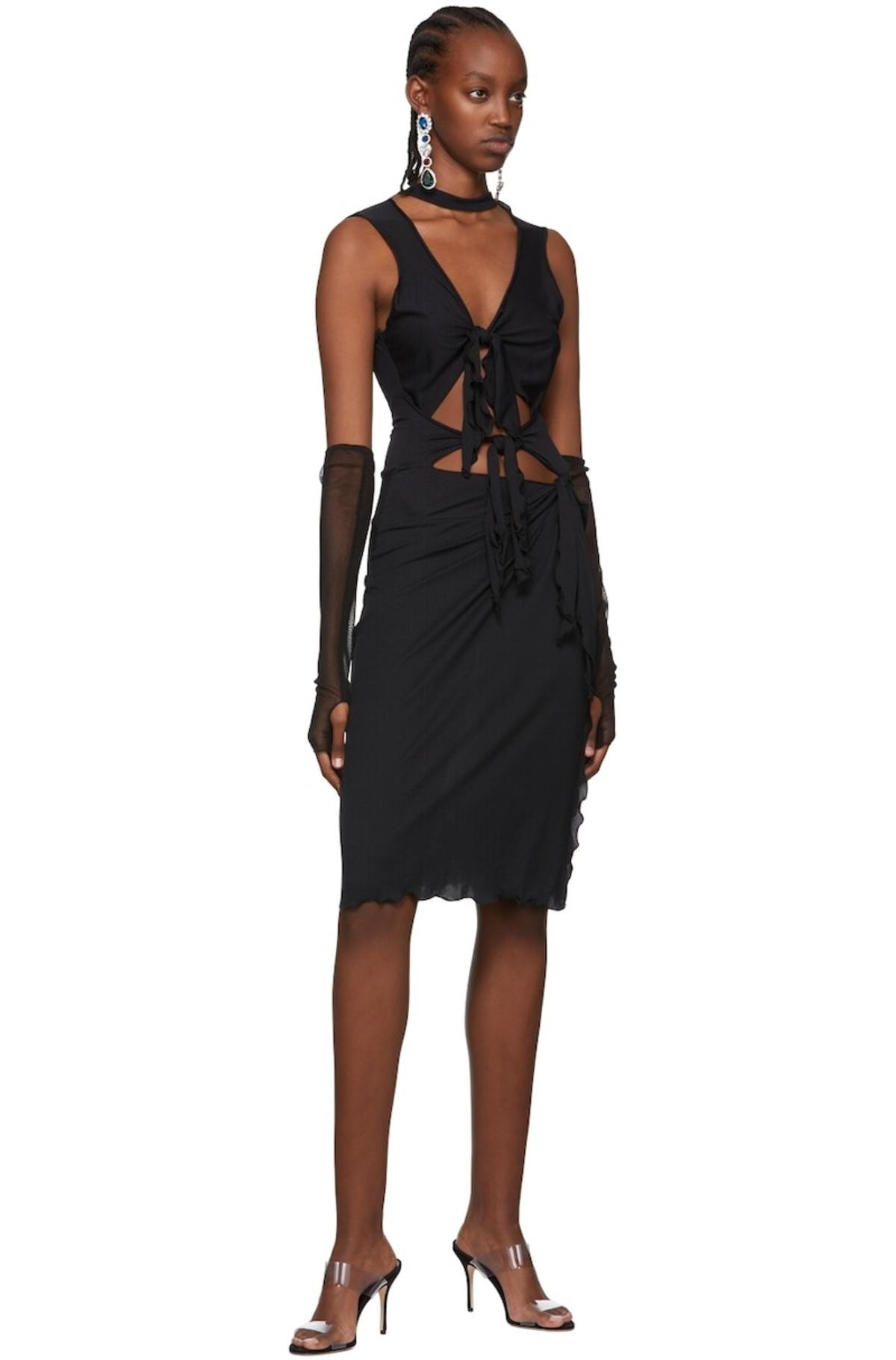 Anna Sui SSENSE Exclusive Lisa Mini Dress - Black | Garmentory