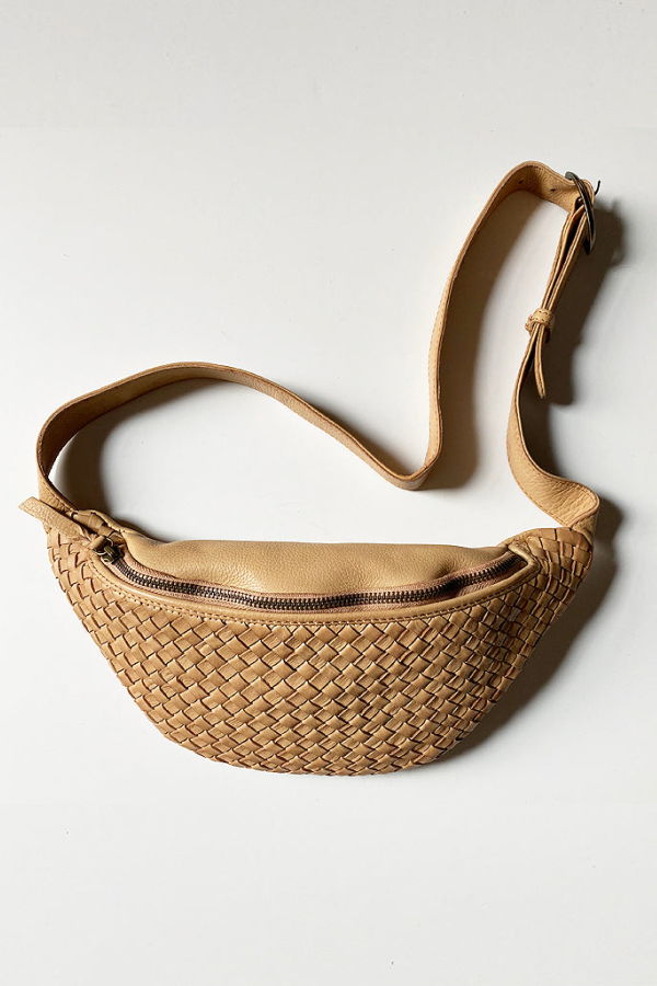CUT N PASTE BAGS New Cross Woven Fanny Pack - Cognac