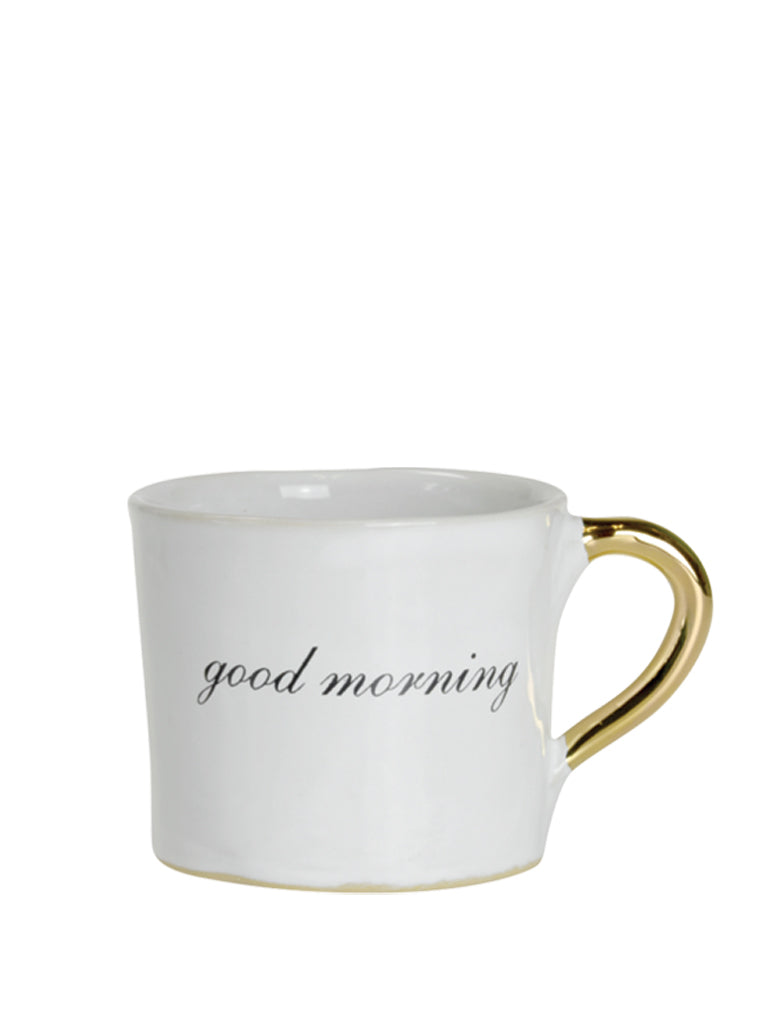 Kuhn Keramikプレート good morning 19cm Khn Keramik Medium Good Morning Coffee Cup - White/Gold | Garmentory