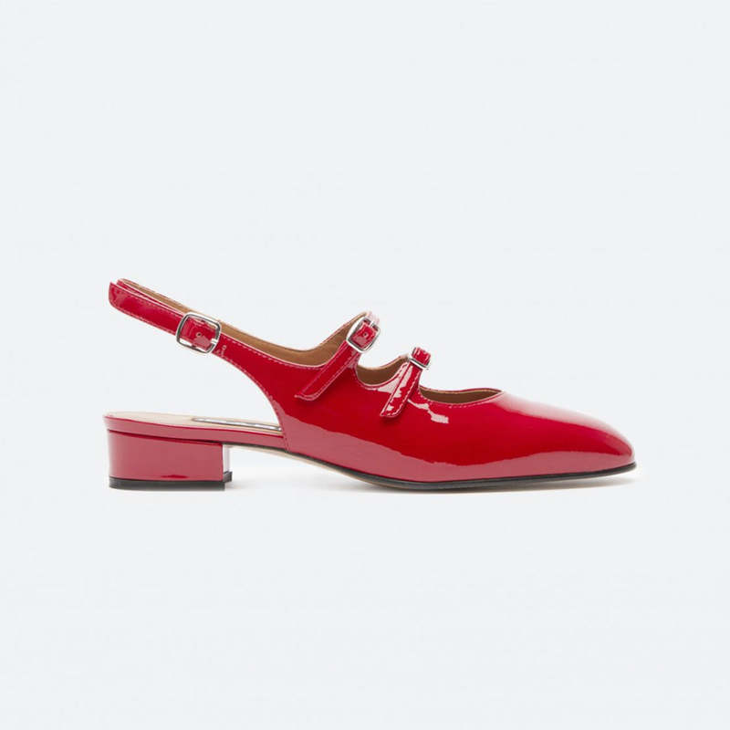 Carel Peche Slingbacks - Patent Leather Red Carel Peche Slingbacks - Patent Leather Red