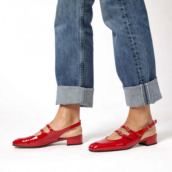 Carel Peche Slingbacks - Patent Leather Red Carel Peche Slingbacks - Patent Leather Red