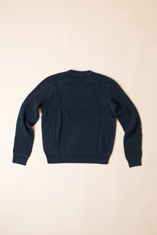 RRL Waffle-Knit Cashmere Sweater In Navy | Garmentory