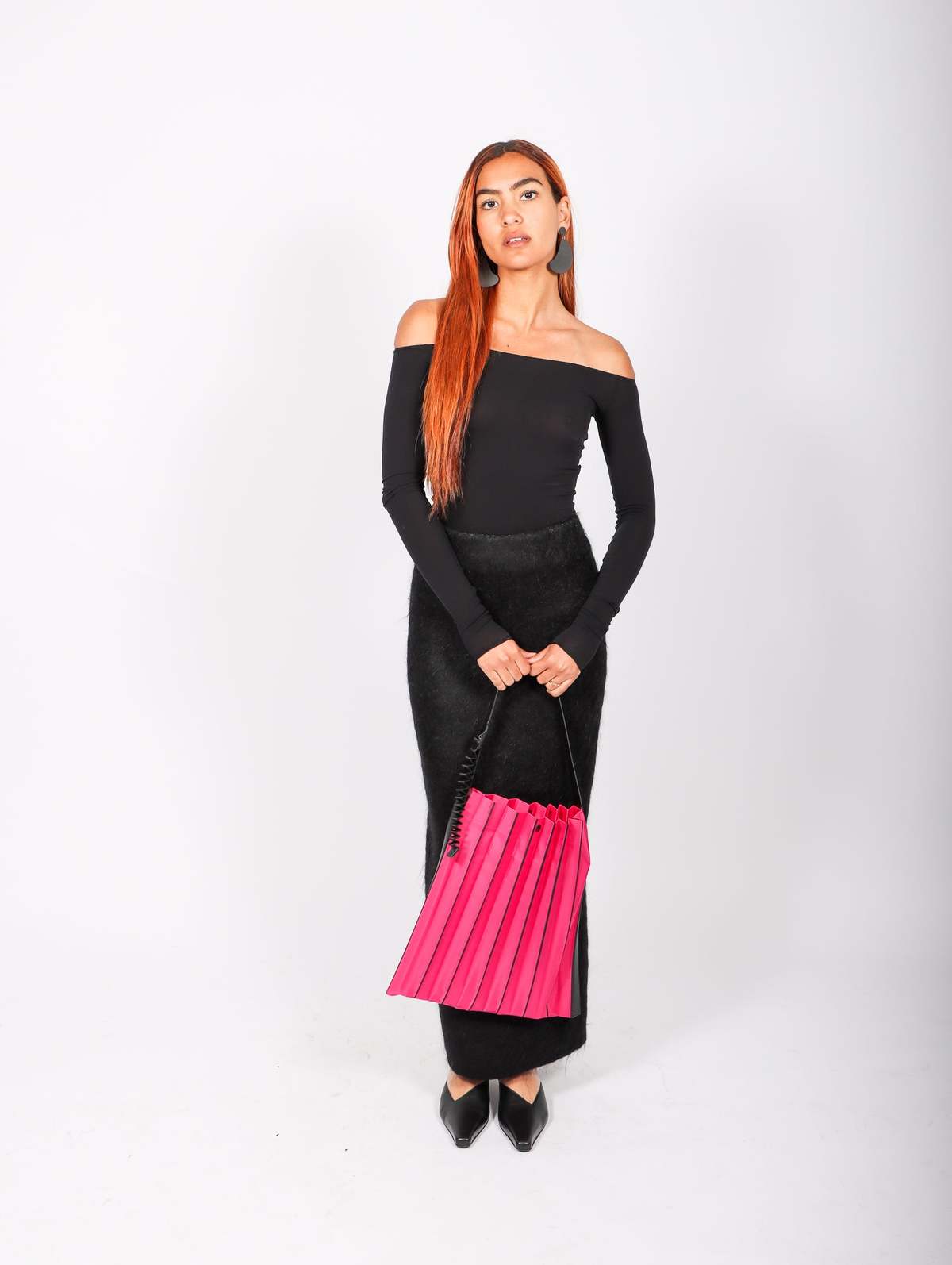 Pleats Please by Issey Miyake Accordion Pleats Tote Neon Pink Garmentory