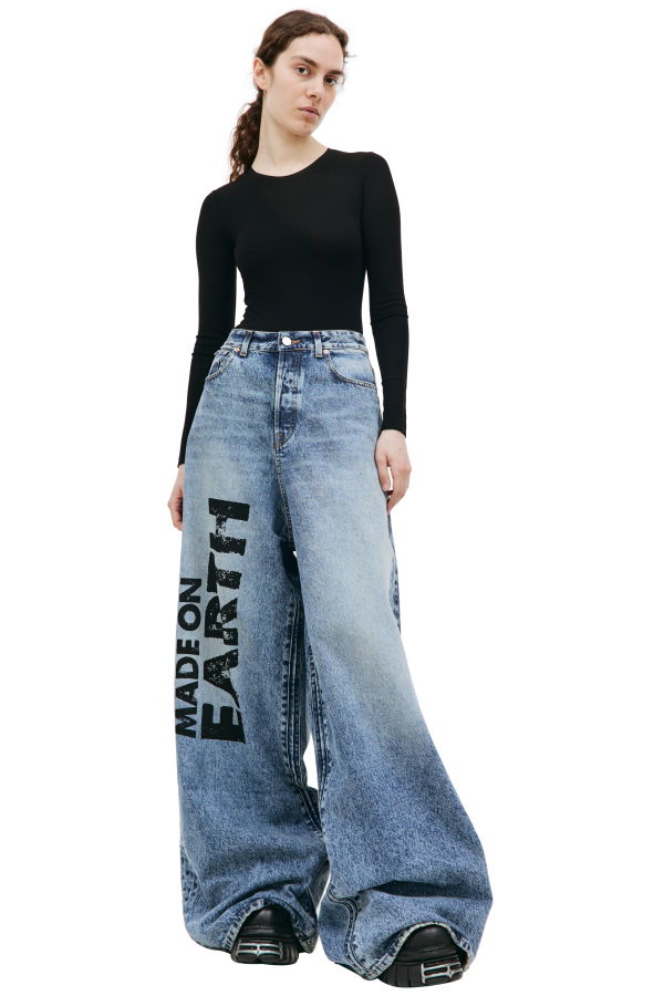 Vetements Made On Earth Printed Jeans