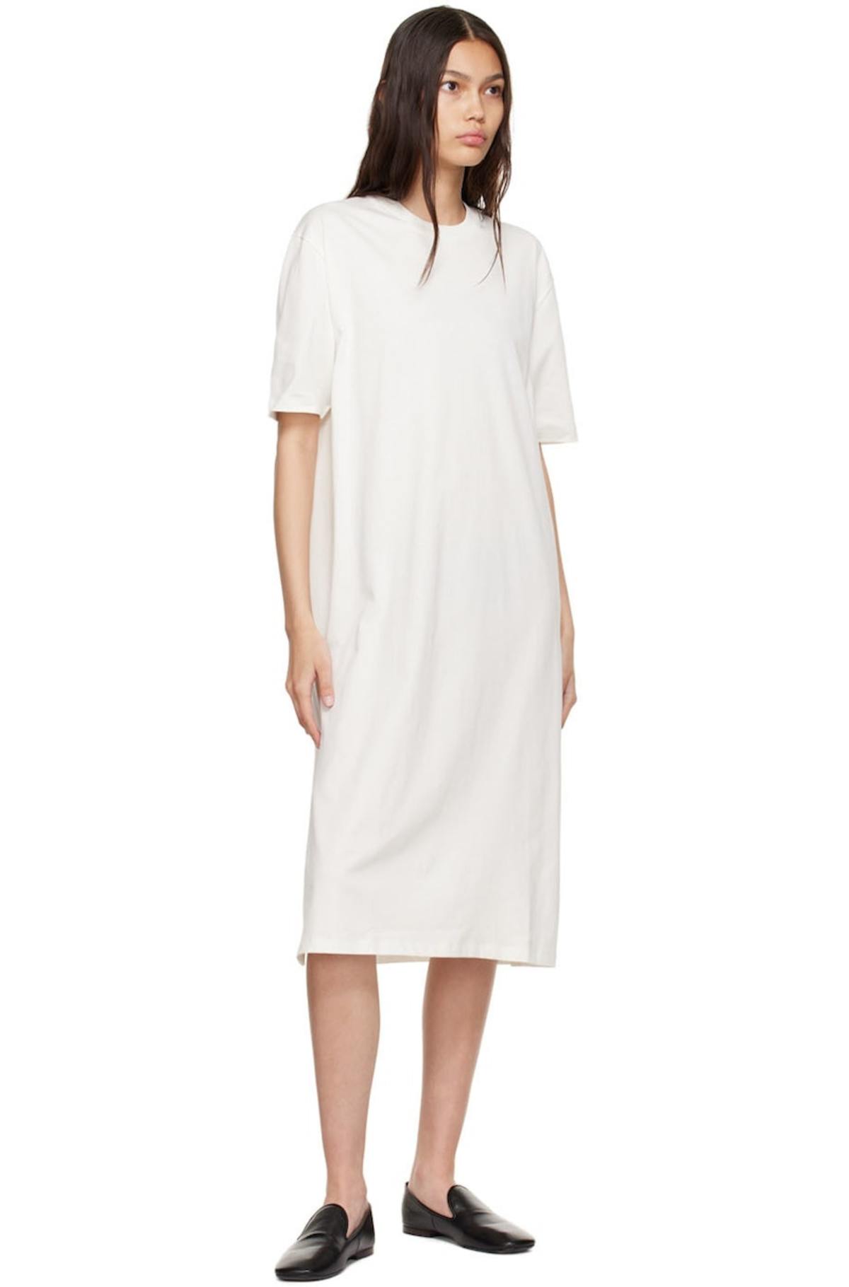 Studio Nicholson Off-White Webster Midi Dress | Garmentory